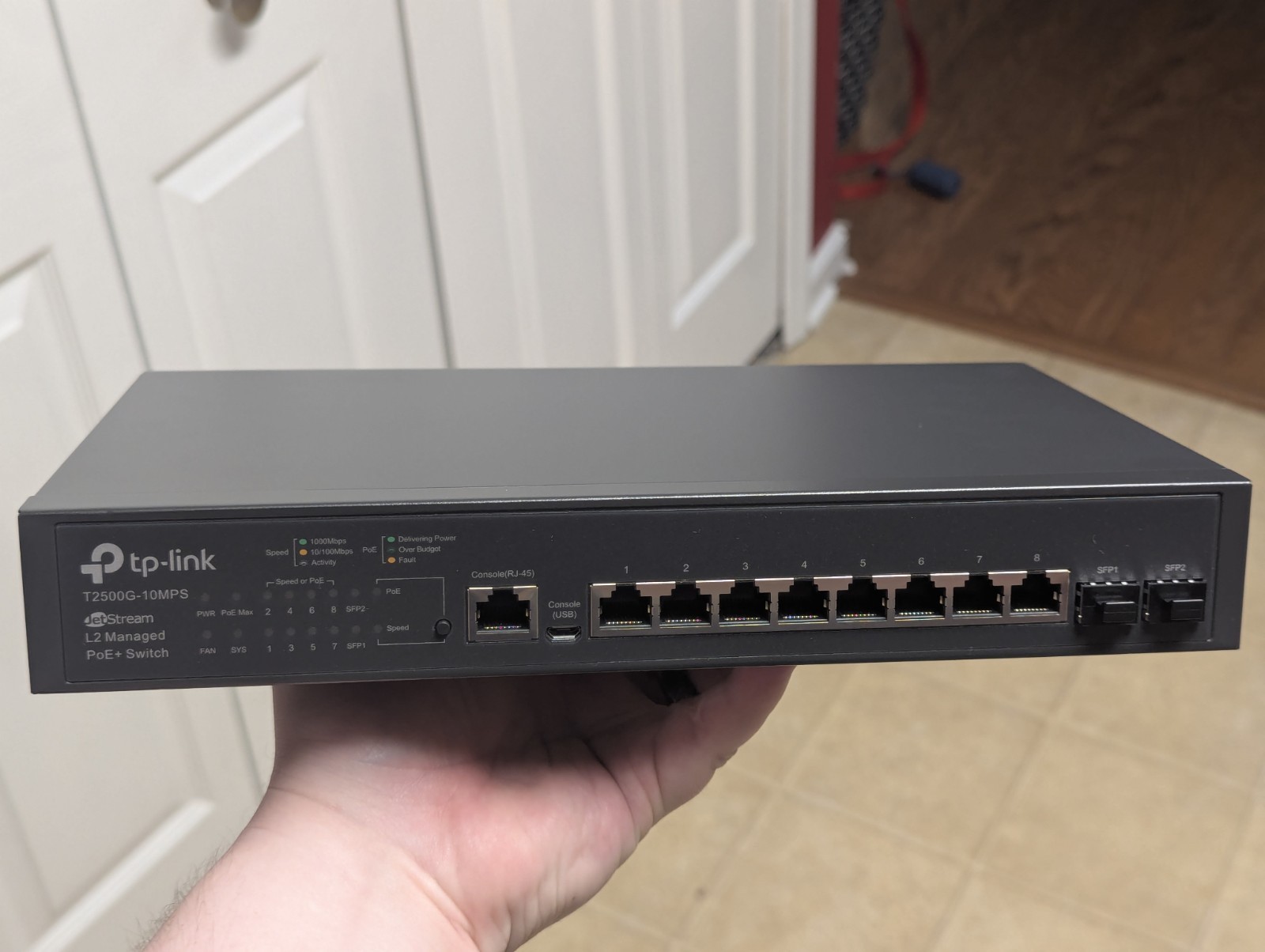 TP-Link 8 PORT Gigabit Switch T2500G-10MPS JetStream L2 8x GLan 2x SFP