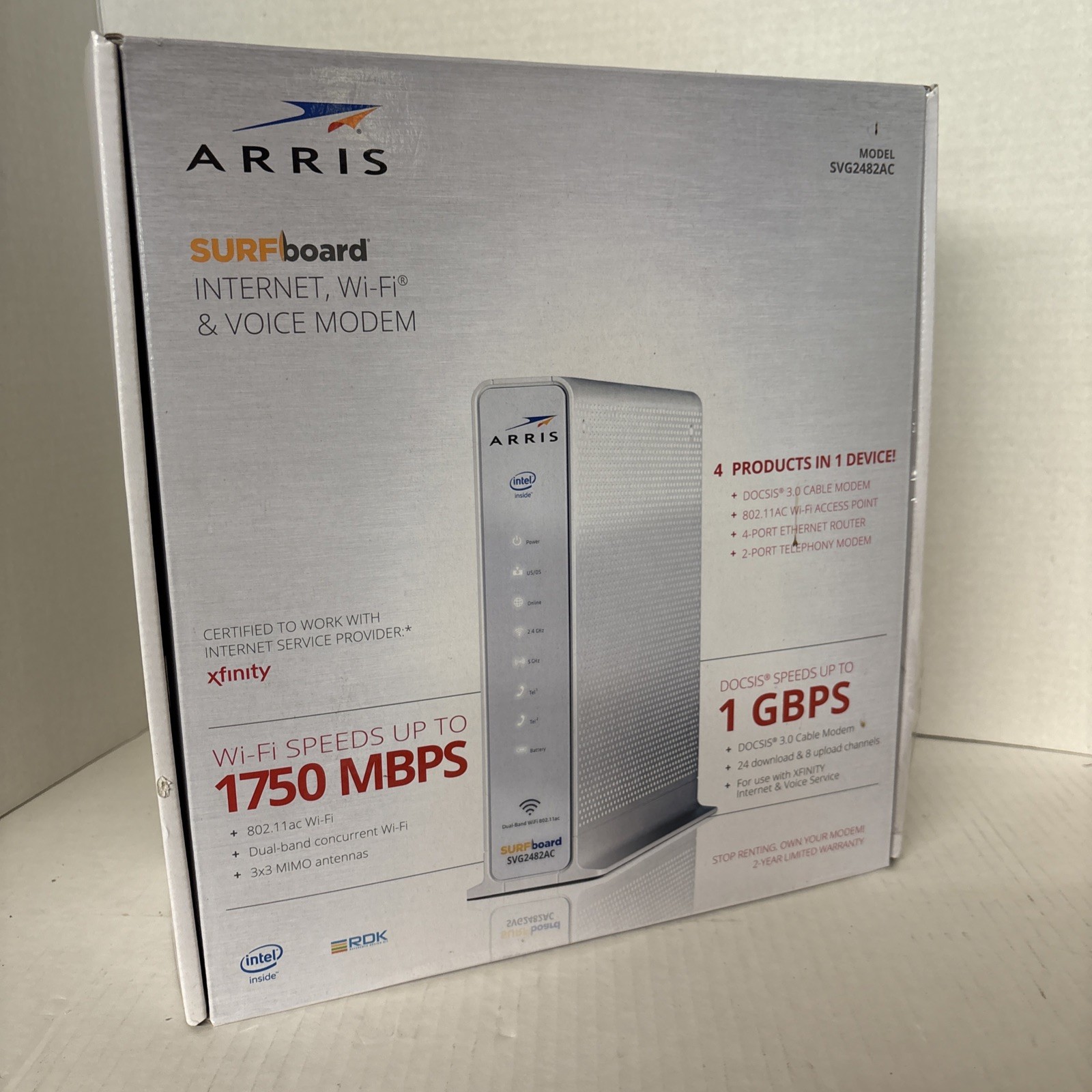Arris SURFboard SVG2482AC Dual Band WiFi Router - UNUSED/OPEN BOX