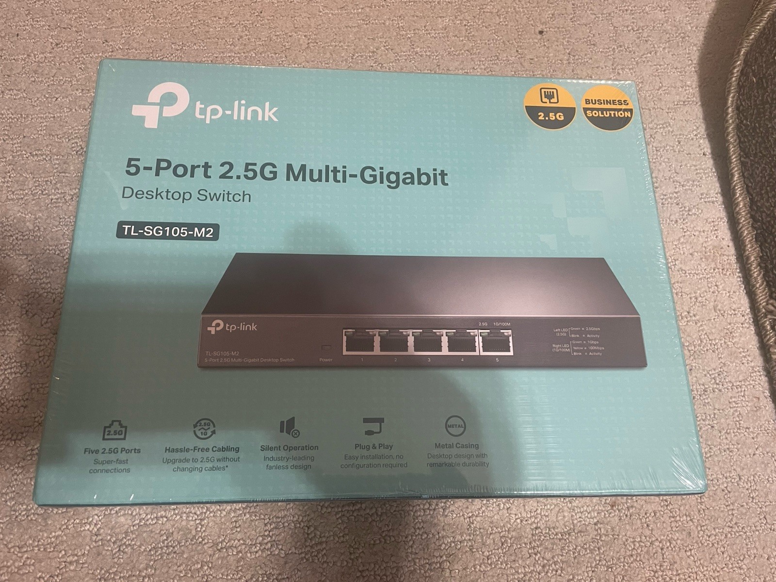 TP-Link TL-SG105S-M2 5-Port Multi-Gigabit 2.5G Desktop Ethernet Switch NEW