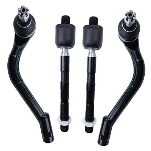 4Pcs Front Steering Inner Outer Tie Rod Ends Kit