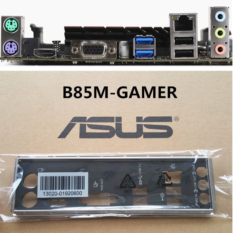 Original For Asus B85M-GAMER Shield IO I/O Rear Baffle Backplate Motherboard