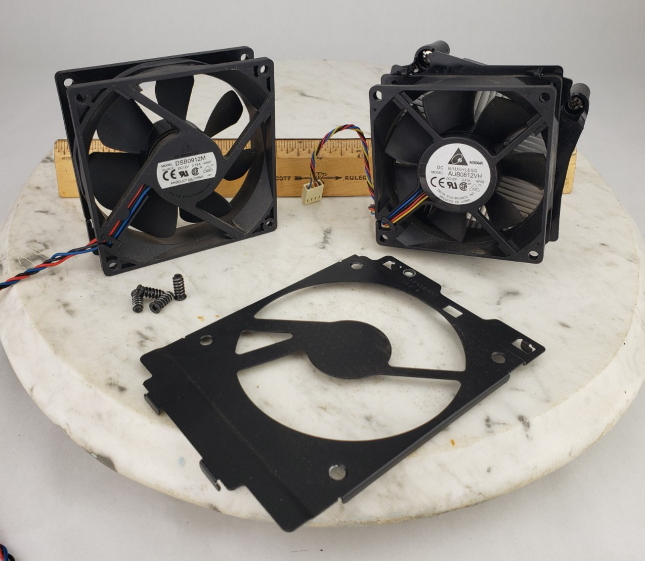 2x Computer Cooling Fan - AUB0812VH Delta 12V Heat Sink DSB0912M HP Desktop