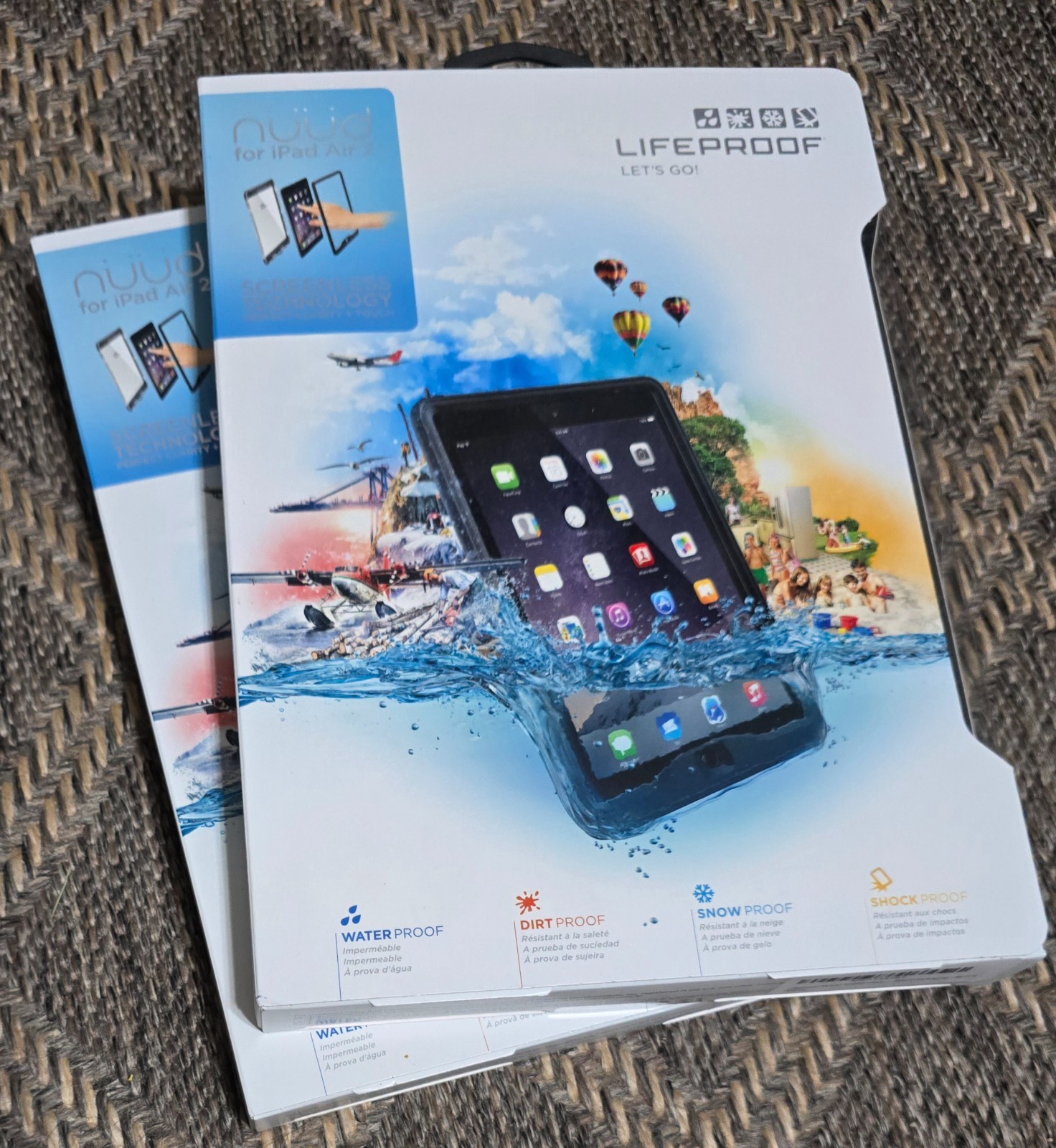 New LifeProof NUUD Series Waterproof Case for Apple iPad Air 2 Black Not Used