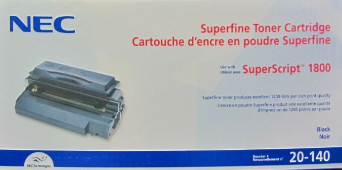 New  Genuine NEC SuperScript 1800 Printer black Toner  20-140 