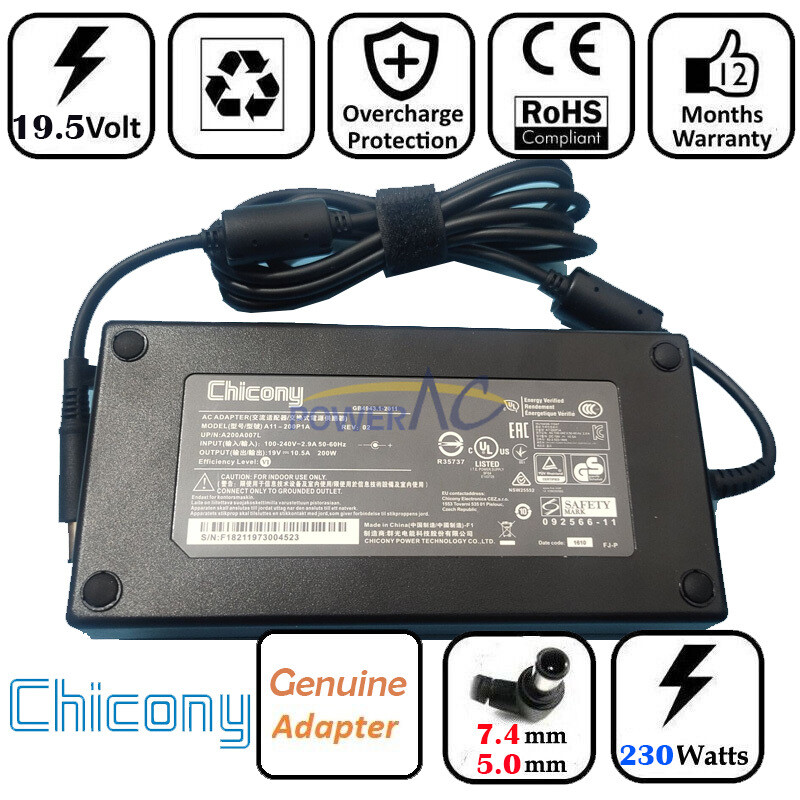 MSI/Clevo 200W/180W 7.4*5.0MM Pin Inside Gaming Laptop All Series A11-200P1A