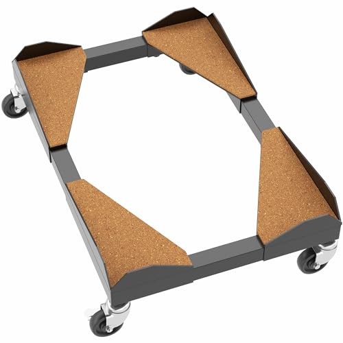  Premium Large Steel PC Cart, Rolling CPU Trolley, Adjustable Mobile Computer 