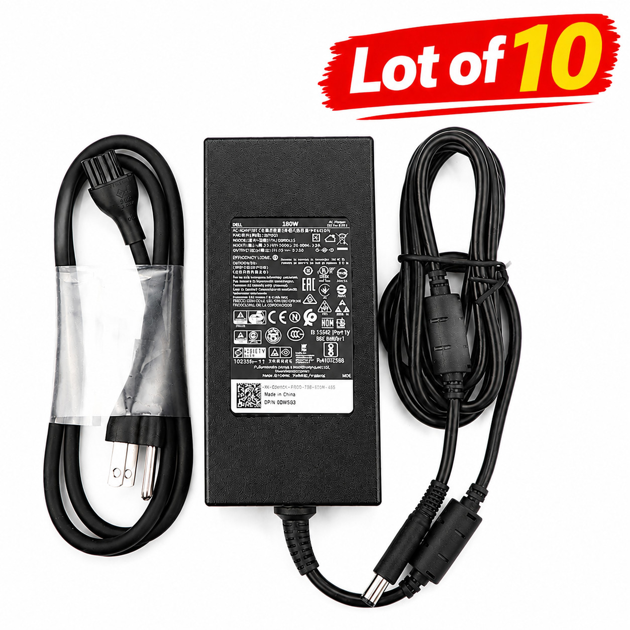 10× 180W AC Adapter Power Supply for Alienware Alpha R1 R2 X51 R1 R2 R3 Area-51m