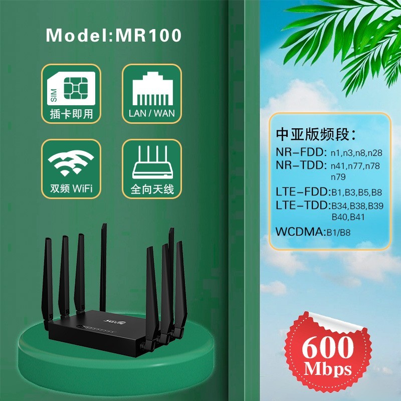 5G CPE WiFi router modem 5.8GHz Gigabit WiFi router insert SIM card route