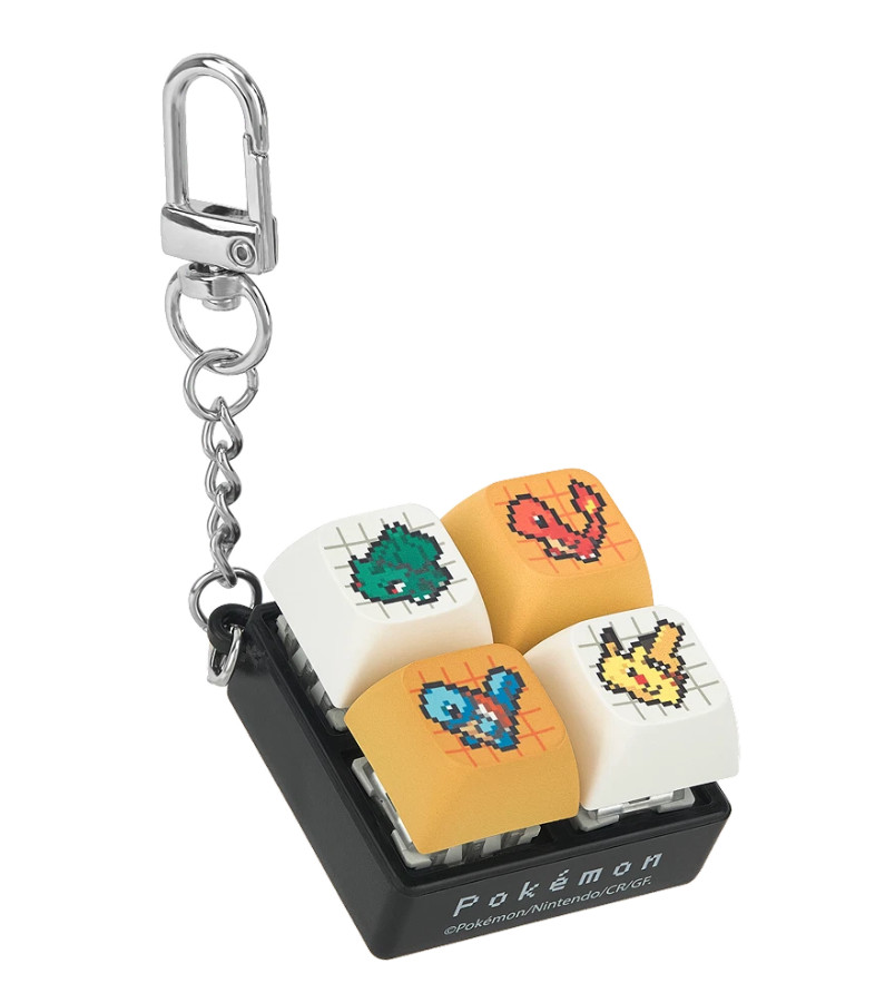 CU Pokemon Eevee Keycap Keychain Keyboard Charm Korea Limited (Black/White)
