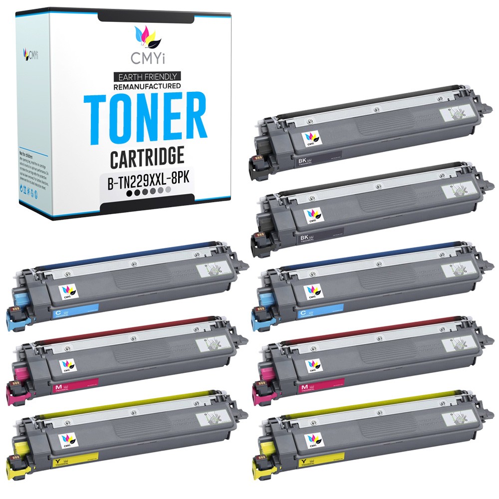 8X Compatible TN-229XXL Cartridges fits Brother HLL3295CDW L8245CDW MFC-L3780CDW