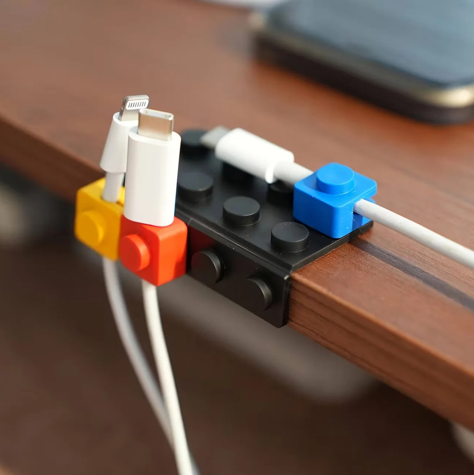 2 Sets Modular Cable Organizer Desktop Cord USB Data Cable Management DIY Holder