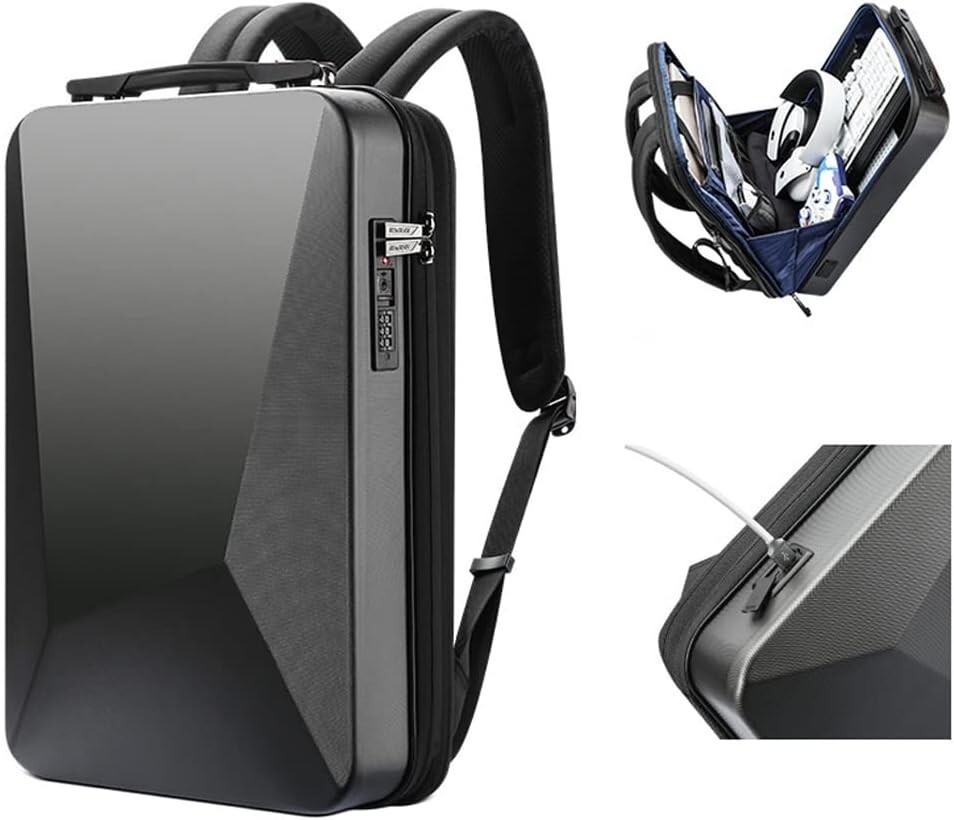 BOPAI Hard Shell TSA Laptop Backpack, Gaming Backpack, 17.3-inch, Anti-Theft