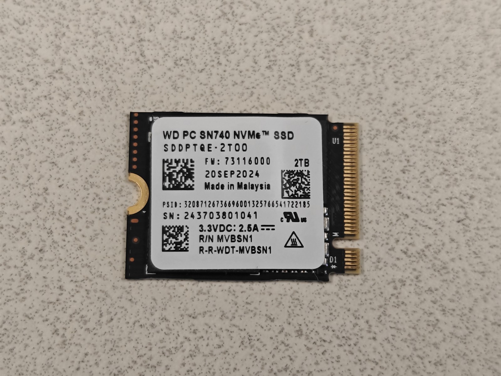 WD SN740 SDDPTQE-2T00 2TB M.2 2230 SSD NVMe PCIe4x4 For Steam Deck ASUS ROG Ally