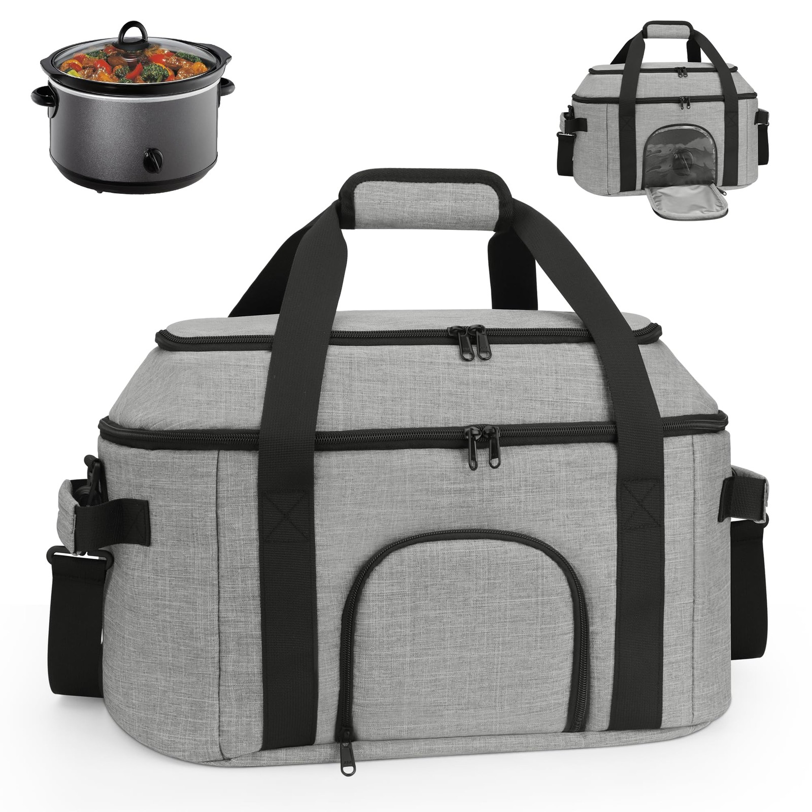 Slow Cooker Carrier Bag Double Layer for 6-8 Quart Portable Travel Case