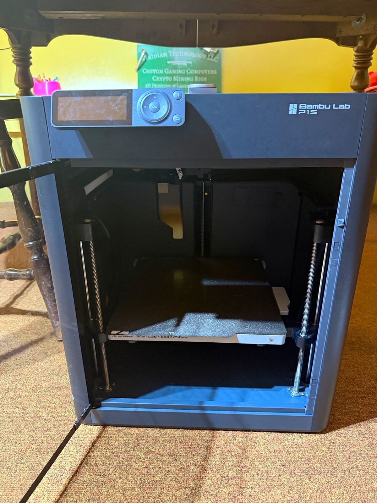 Bambu Lab P1S FDM 3D Printer Wi-Fi 256mm 0.1mm 0.4mm 500mm/s