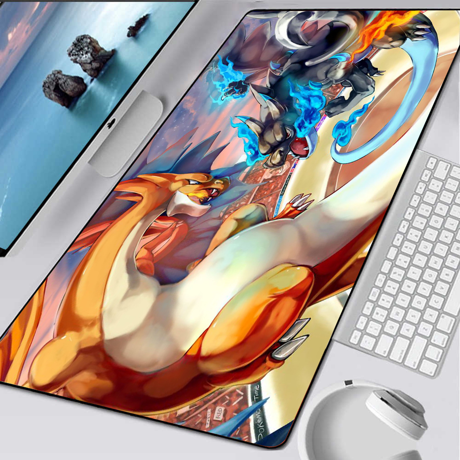 AlCharizard Vs Mega Charizard Pokémon New Gamming Mouse pad EC4 Desk Pad