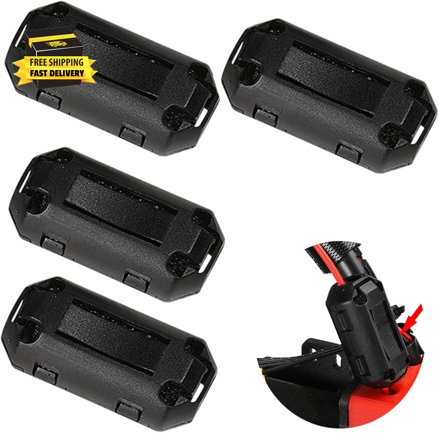 4Pcs 3D Printer Filament Cleaner, Filament Filters Universal Dust & Static Elect