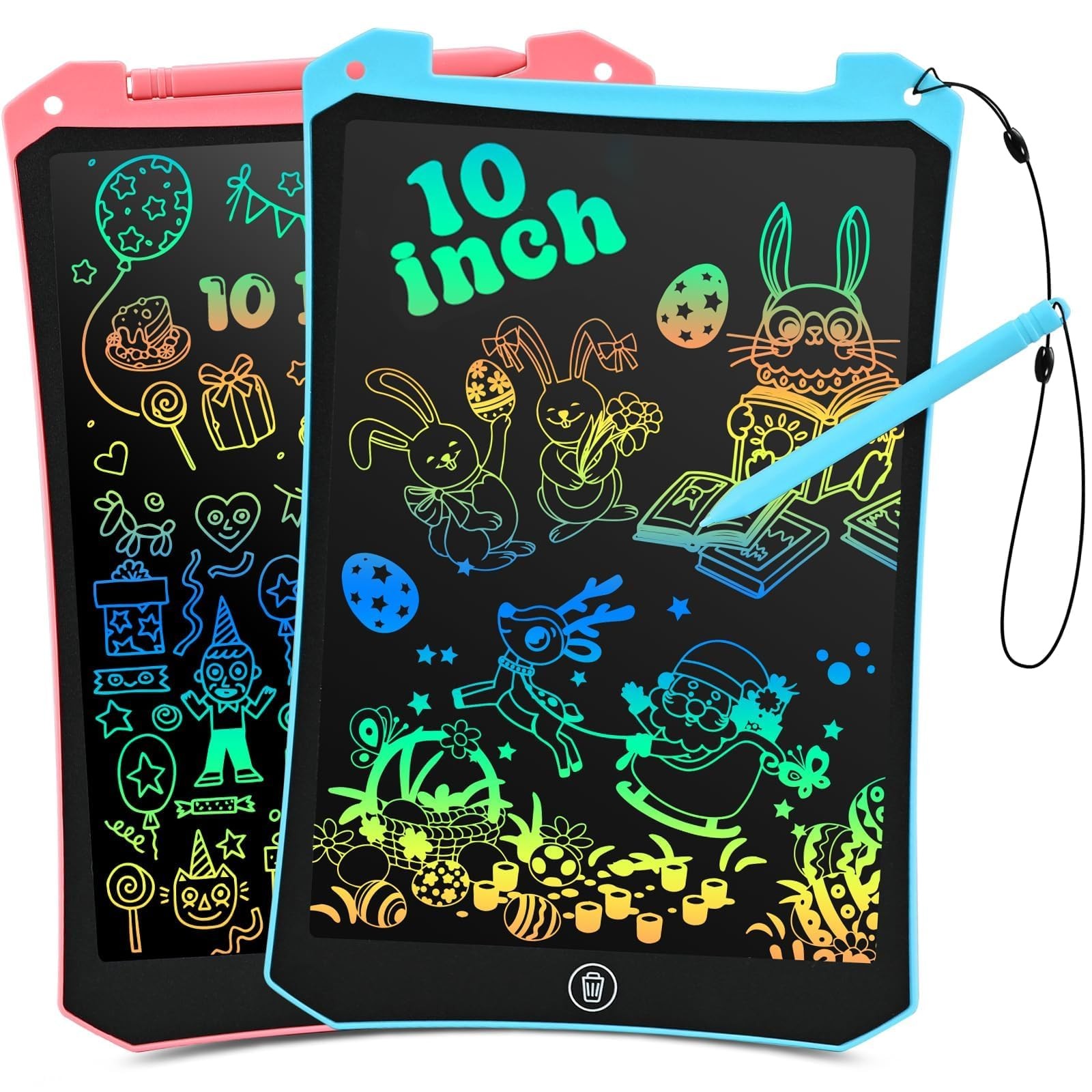 Eoocoo LCD Writing Tablet, 10”pinkandblue