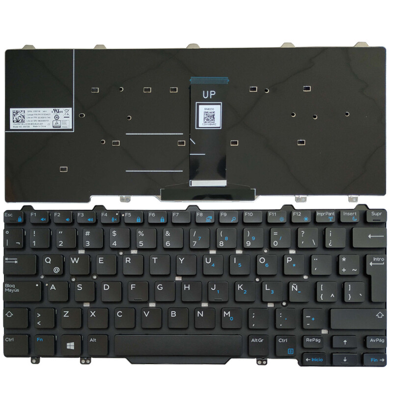 Latin Spanish Keyboard FOR Dell Latitude 3340 3350 E5450 5470 7450 7470 No Point