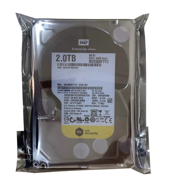 FIT FOR WD2000FYYZ Western Digital 2TB7.2K RPM 6Gb/s 3.5" SATA SERVER Hard Drive