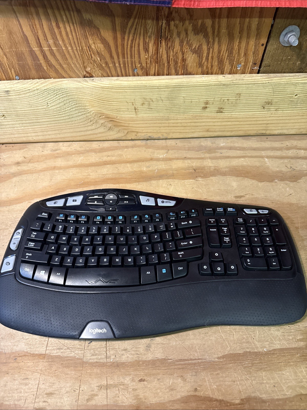 Logitech K350 Comfort Wave Wireless Ergonomic Keyboard Black No USB Dongle