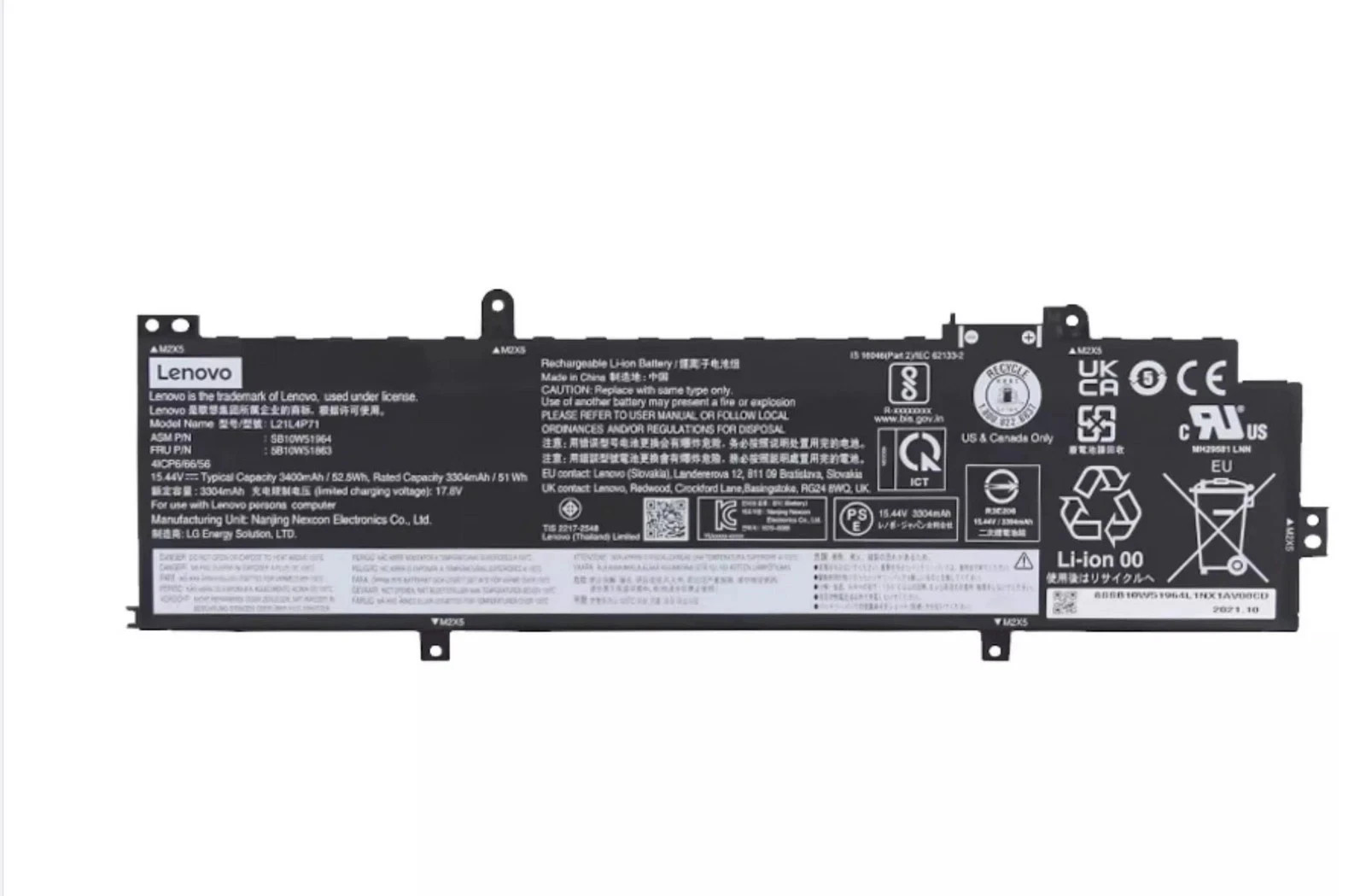 New OEM Genuine L21L4P71 L21D4P71 Battery For Lenovo ThinkPad T14 P14s Gen 3/4