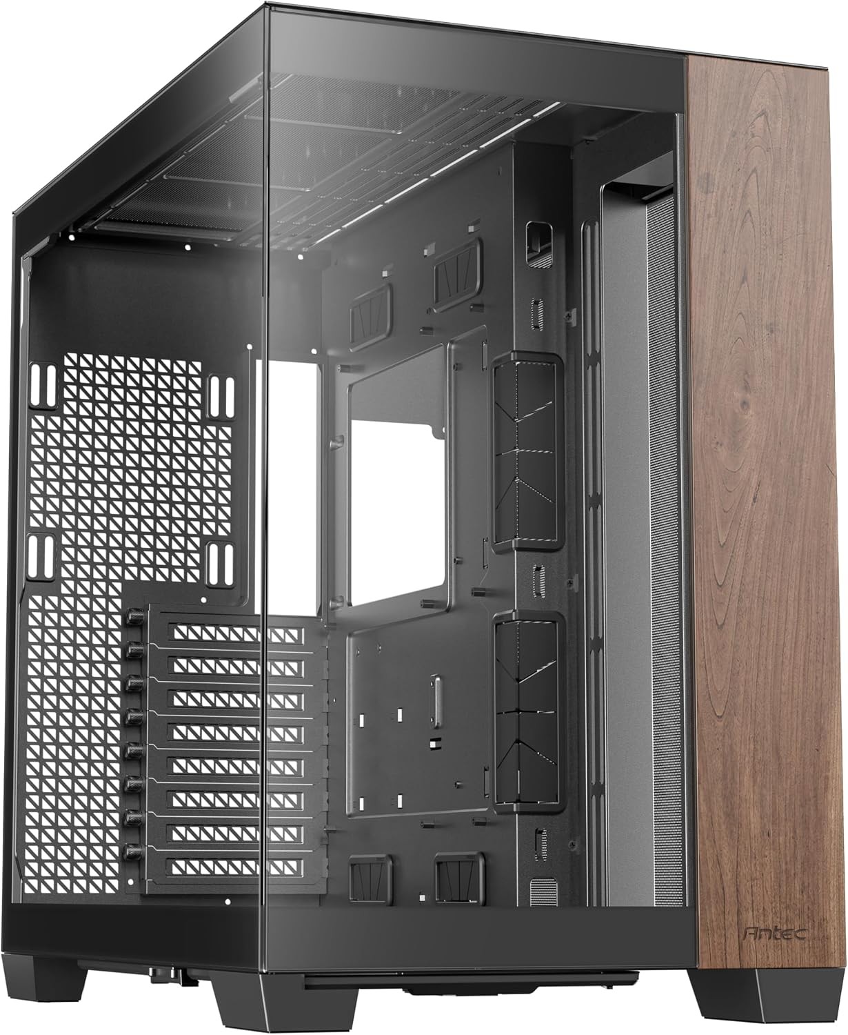 Antec C8 Wood Tempered Glass eATX Full Tower Computer Case - Black