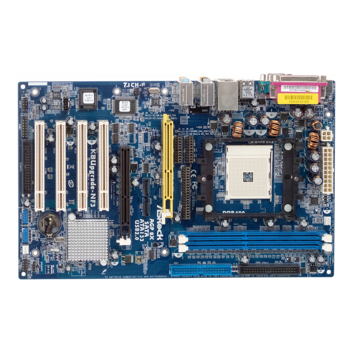 ASRock K8UPGRADE-NF3 Socket 754 Future CPU Port DDR AGP PCI ATX Mainboard