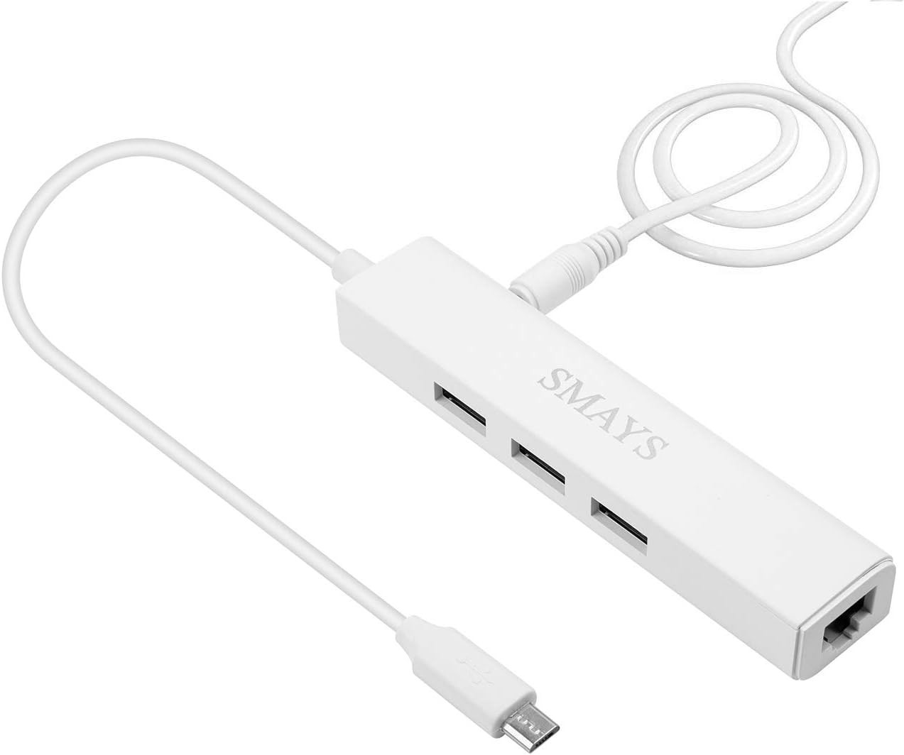 Ethernet Adapter USB Hub for Chromecast Wired Internet RJ45 Micro USB LAN