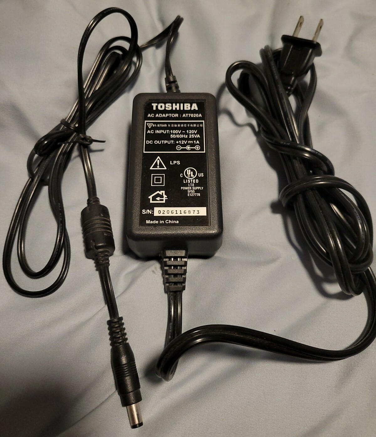 TOSHIBA AT7020A OEM AC Adapter DC 12V 1A Power Supply Cord Laptop Charger
