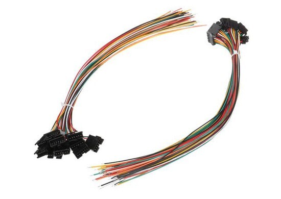 JST-SM 2.5mm 6Pin Male Female Connector Wire 30cm Computer LED Strip Fan 10 Set