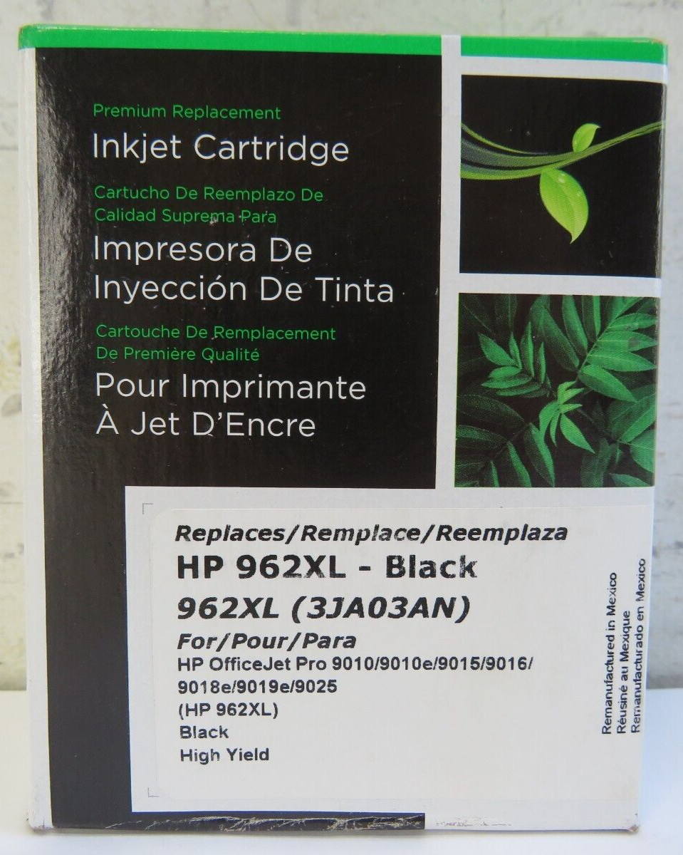 Clover High Yield Black Ink Cartridge Replacement for HP 962XL 3JA03AN