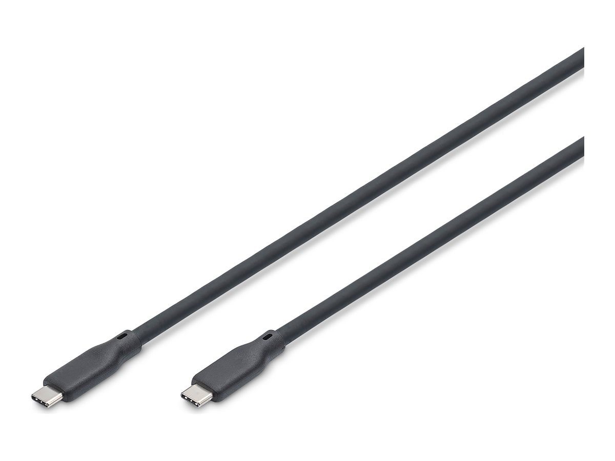 DIGITUS USB Silicone Cable 40Gbps Black Digital/Data Cable 1m AK-300344-010-S