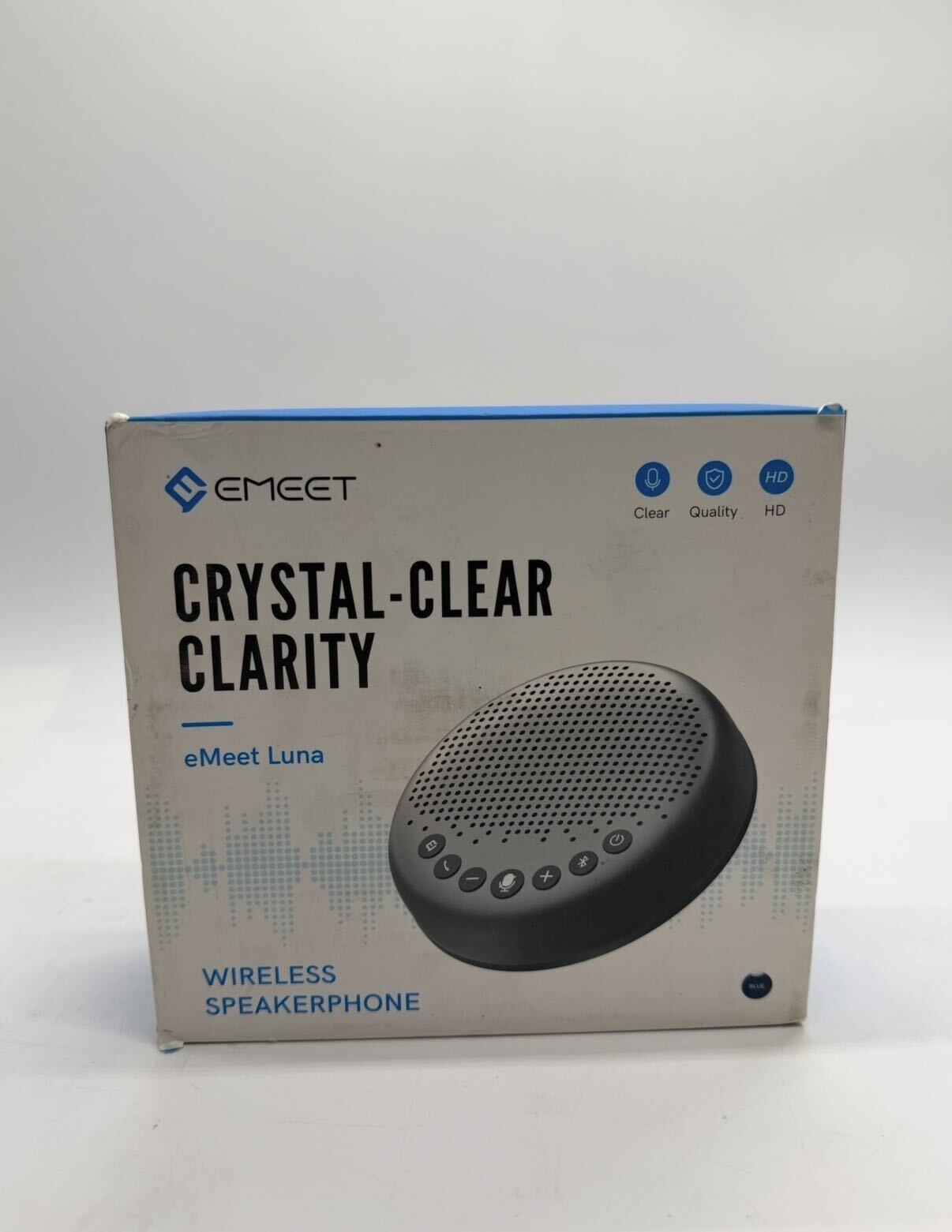eMeet Luna Wireless Conference Speakerphone – Blue – Brand New