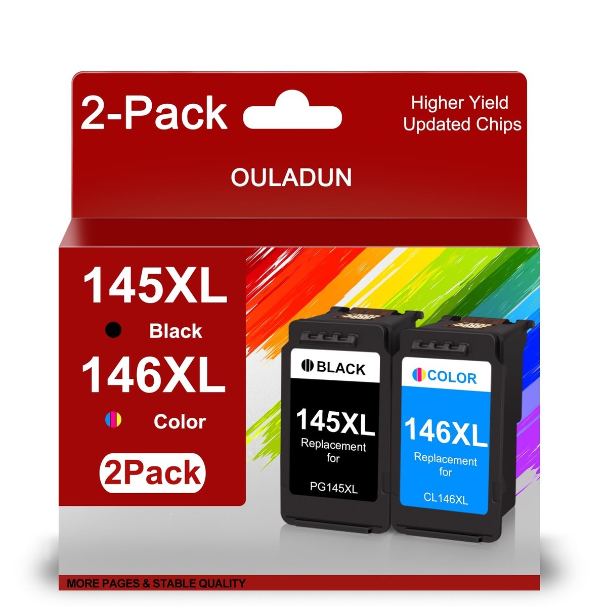 PG-145XL & CL-146XL Ink Cartridges Combo Pack for Canon PIXMA TS3110 iP2810