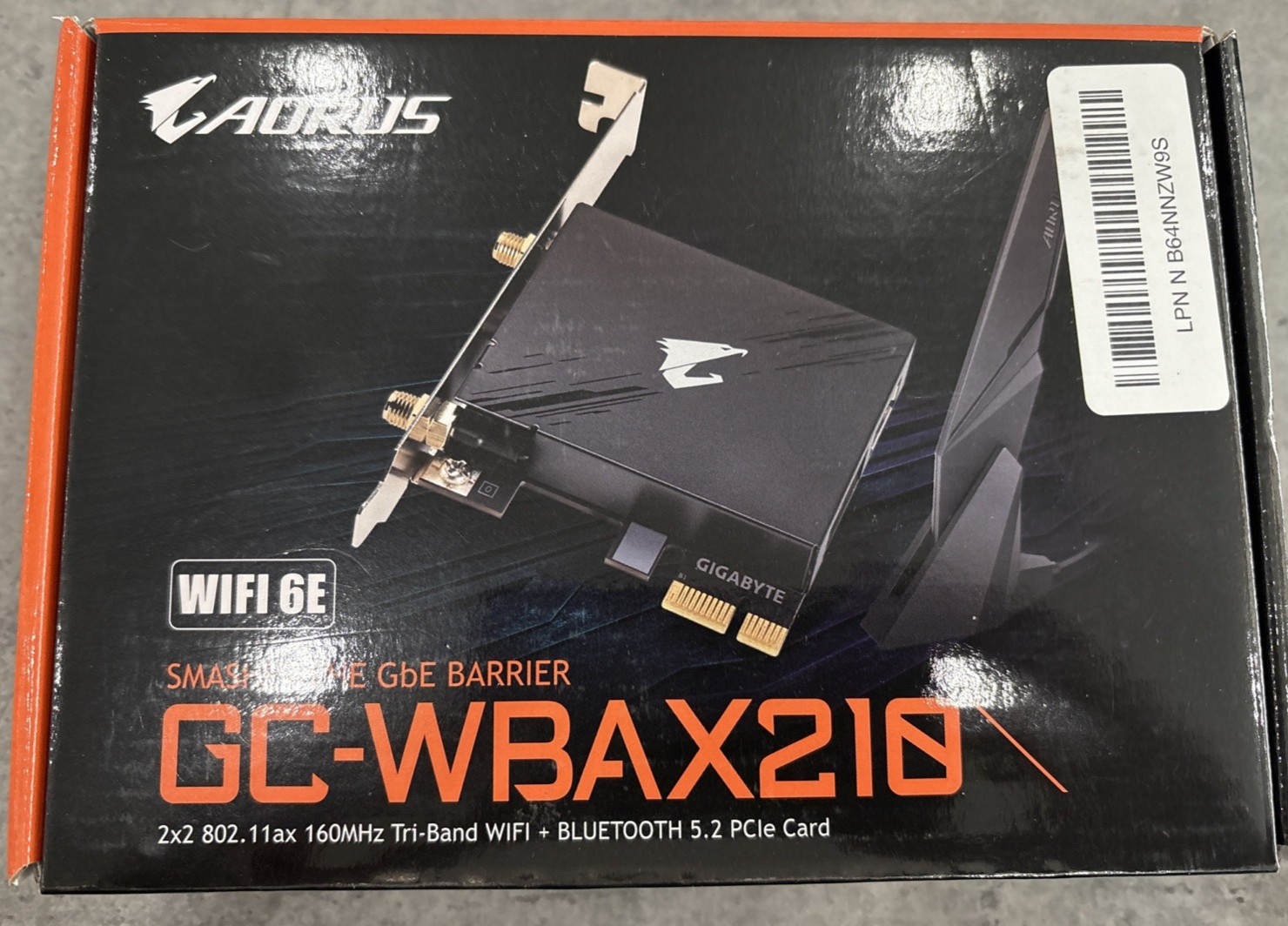 Gigabyte GC-WBAX210 IEEE 802.11ax Bluetooth 5.2 Tri Band Wi-Fi/Bluetooth Combo A