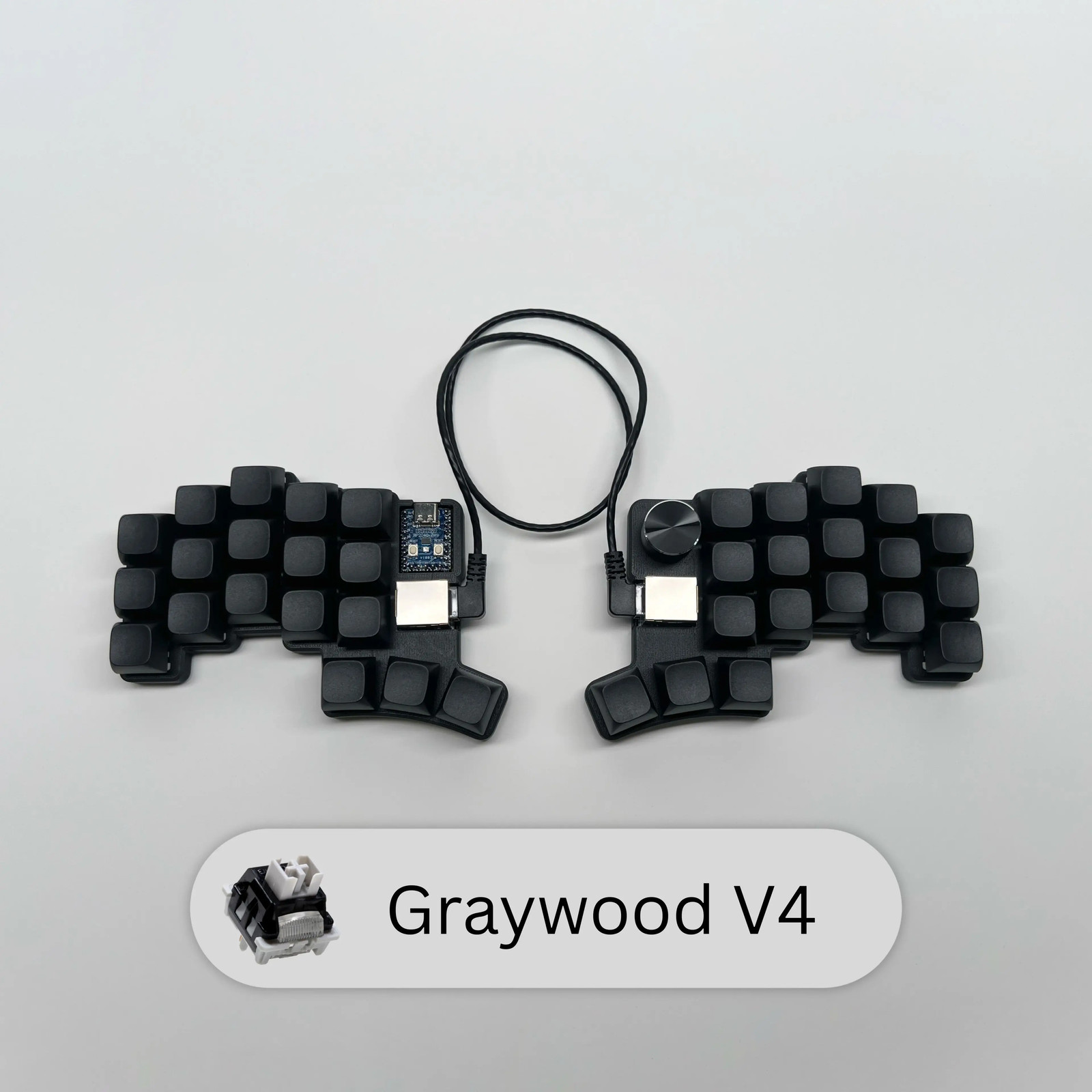 Cheapino V2 Split Keyboard - MX Silent Switches Wired QMK Firmware Vial Ergonomi