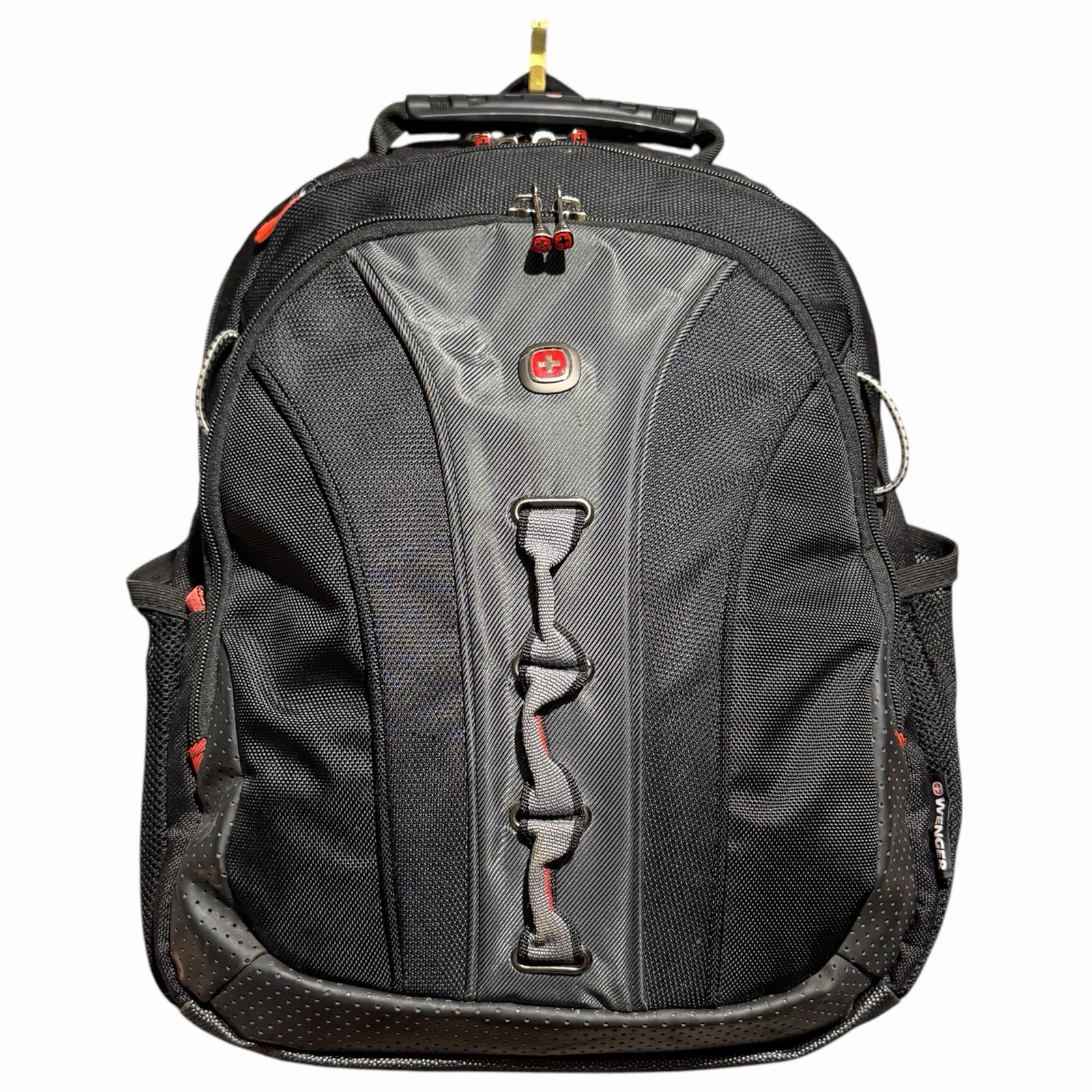Wenger Legacy Notebook Backpack Swiss Gear Black Gray Laptop Carry On 16”
