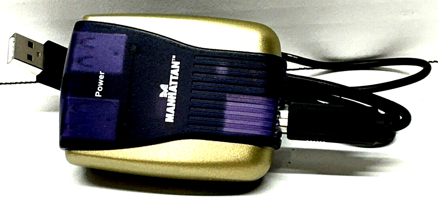 Manhattan 4-Port Hi-Speed USB Pocket Hub USB Adapter Mini Hub & Charging Cable