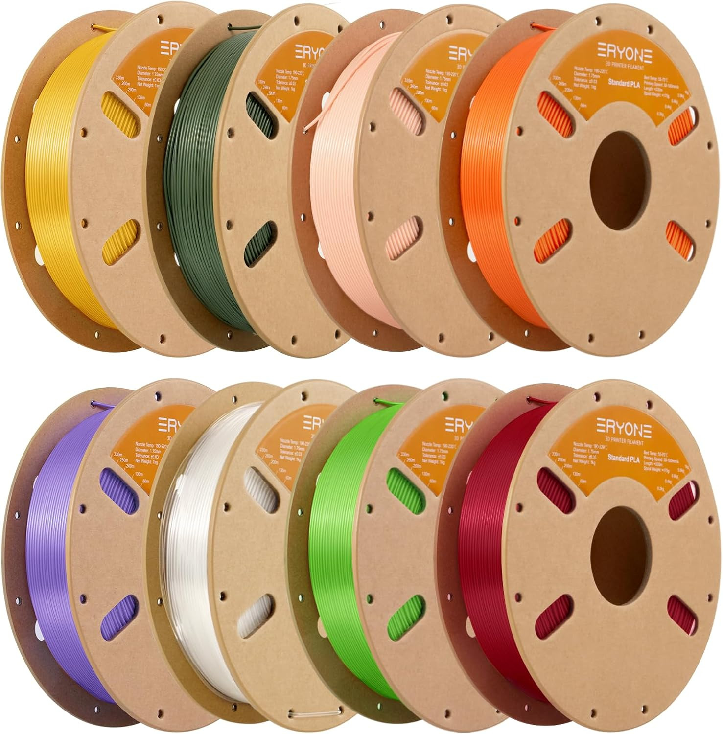 PLA Filament 3D Printer Filament Bundle Multicolor 1.75Mm +/- 0.03Mm, PLA Filame
