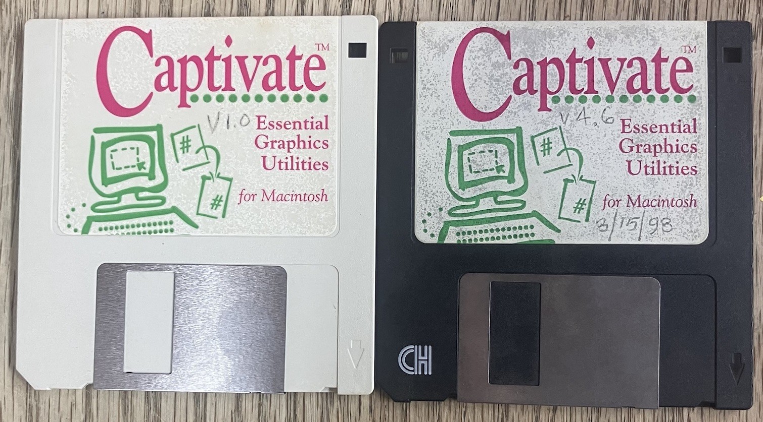 Captive Graphics Utilities v1.0 v4.6 Macintosh Vintage Mac Software Lot