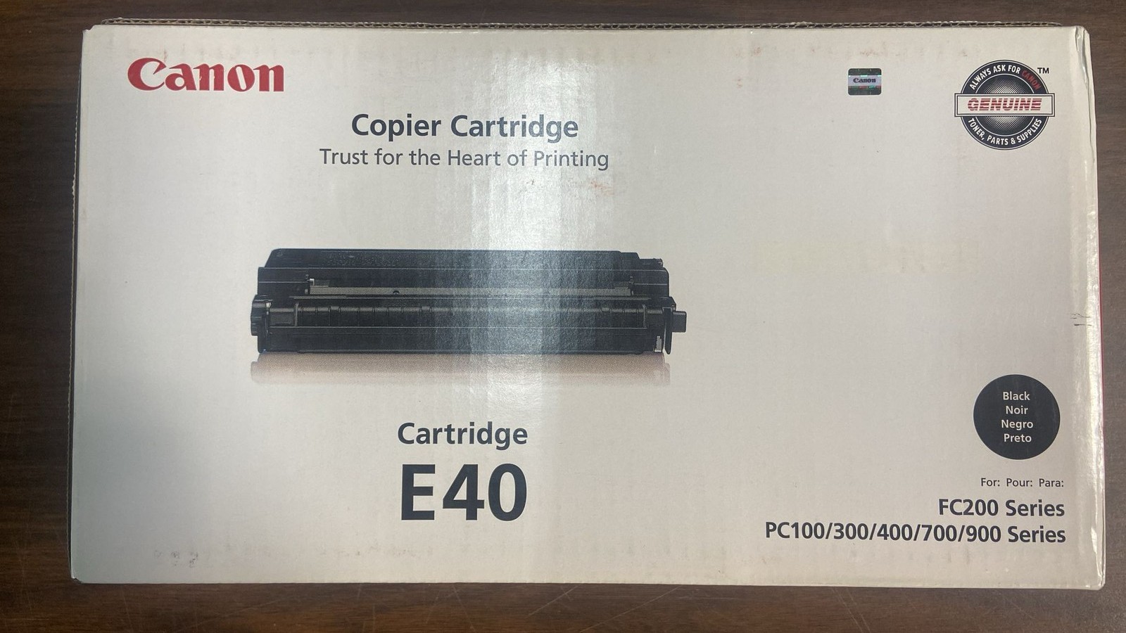 Canon Genuine E40 Black Toner Cartridge Compatible with PC100/300/400/700/900