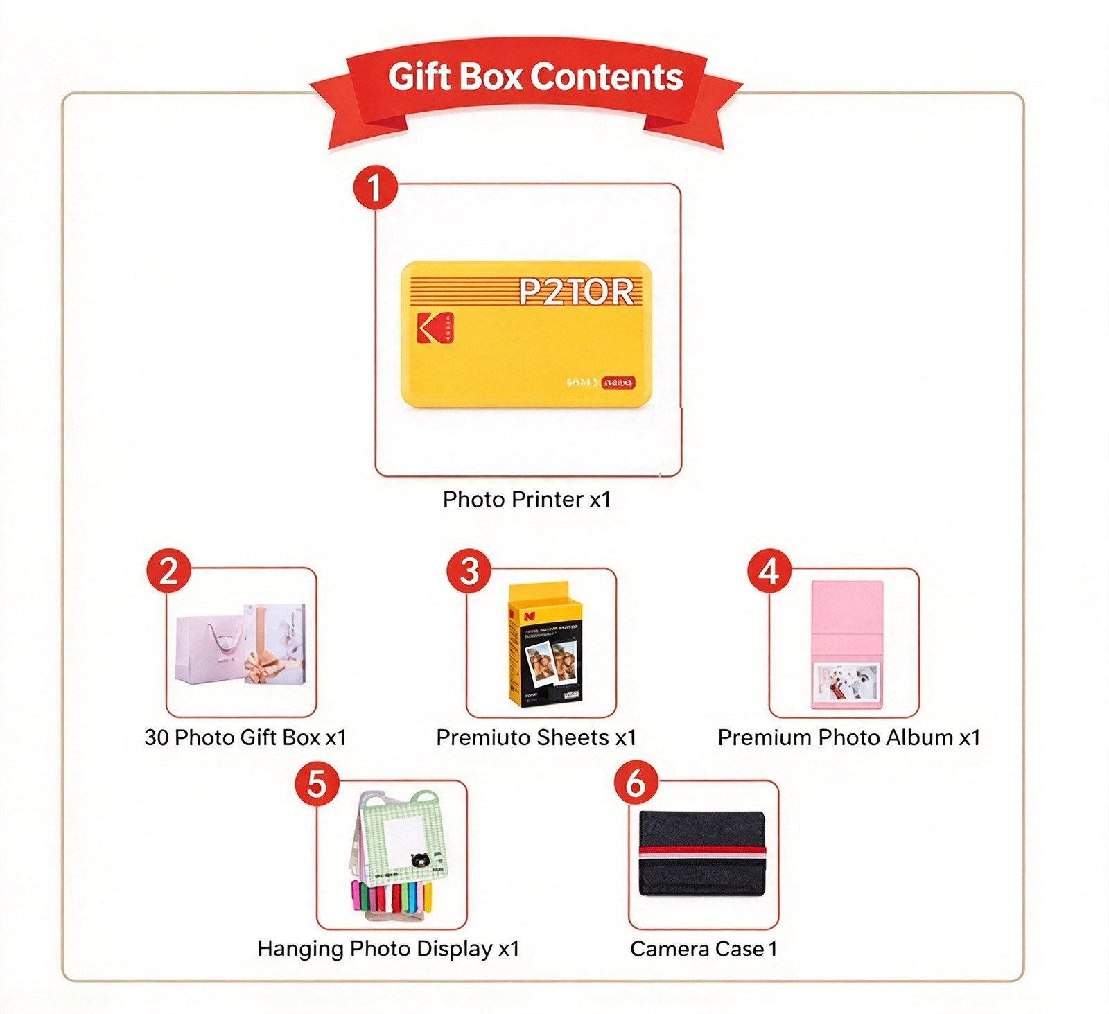 Kodak Mini 2 Retro Durable Lamination Portable Photo Printer Gift Bundle