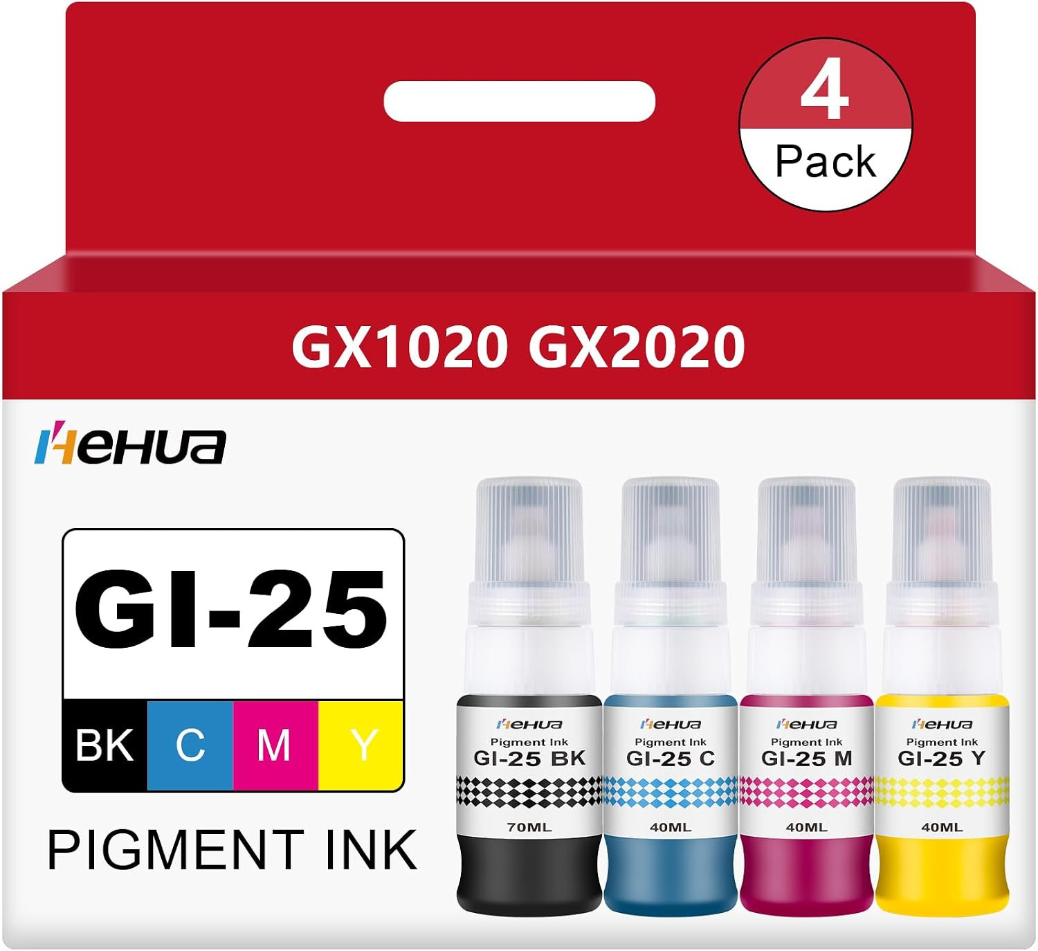 Pigment GI-25 GX2020 Ink Refill Bottles Compatible for Canon 25 GI25
