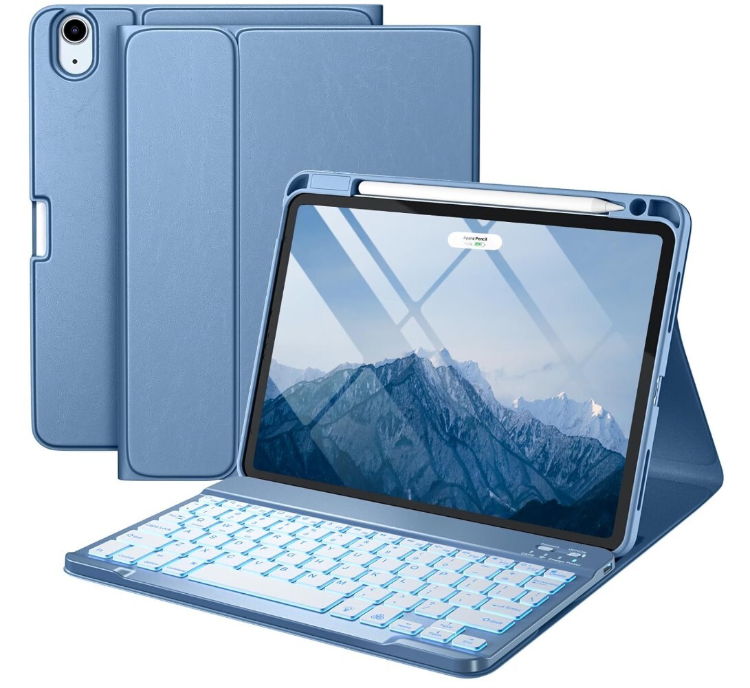 Harvopu Backlit Detachable Keyboard Case for iPad Air 11" Air 5/4 Pencil Holder