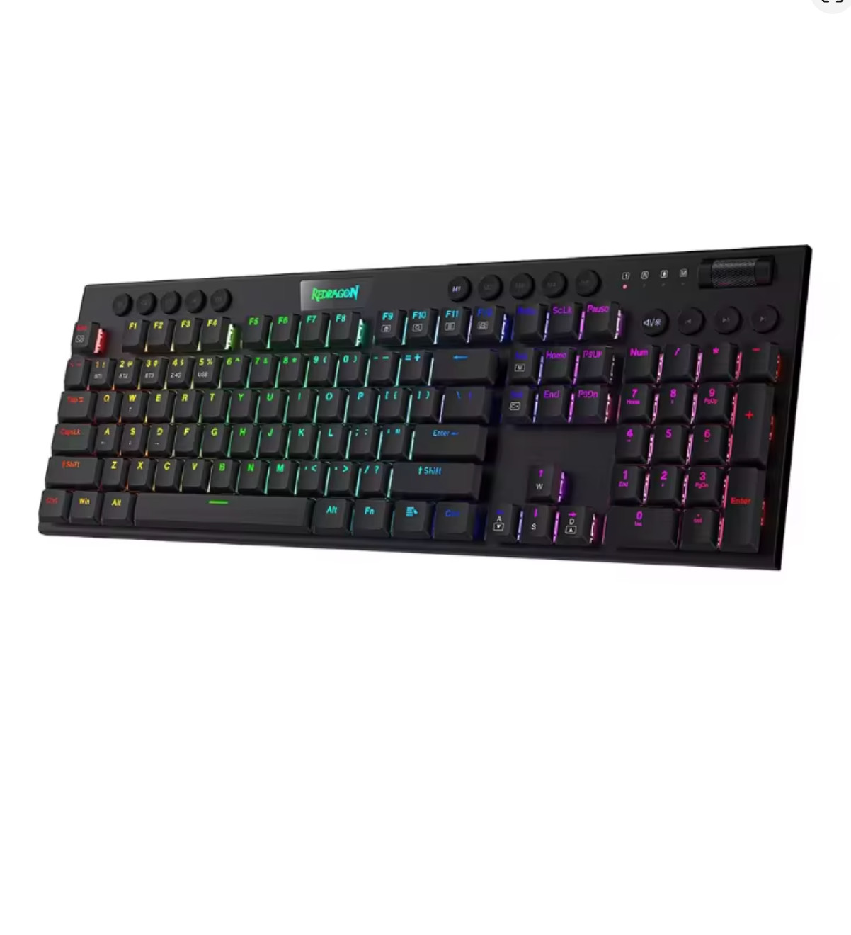 Redragon K618 Horus Wireless Mechanical Gaming Keyboard | RGB, Bluetooth & Wired