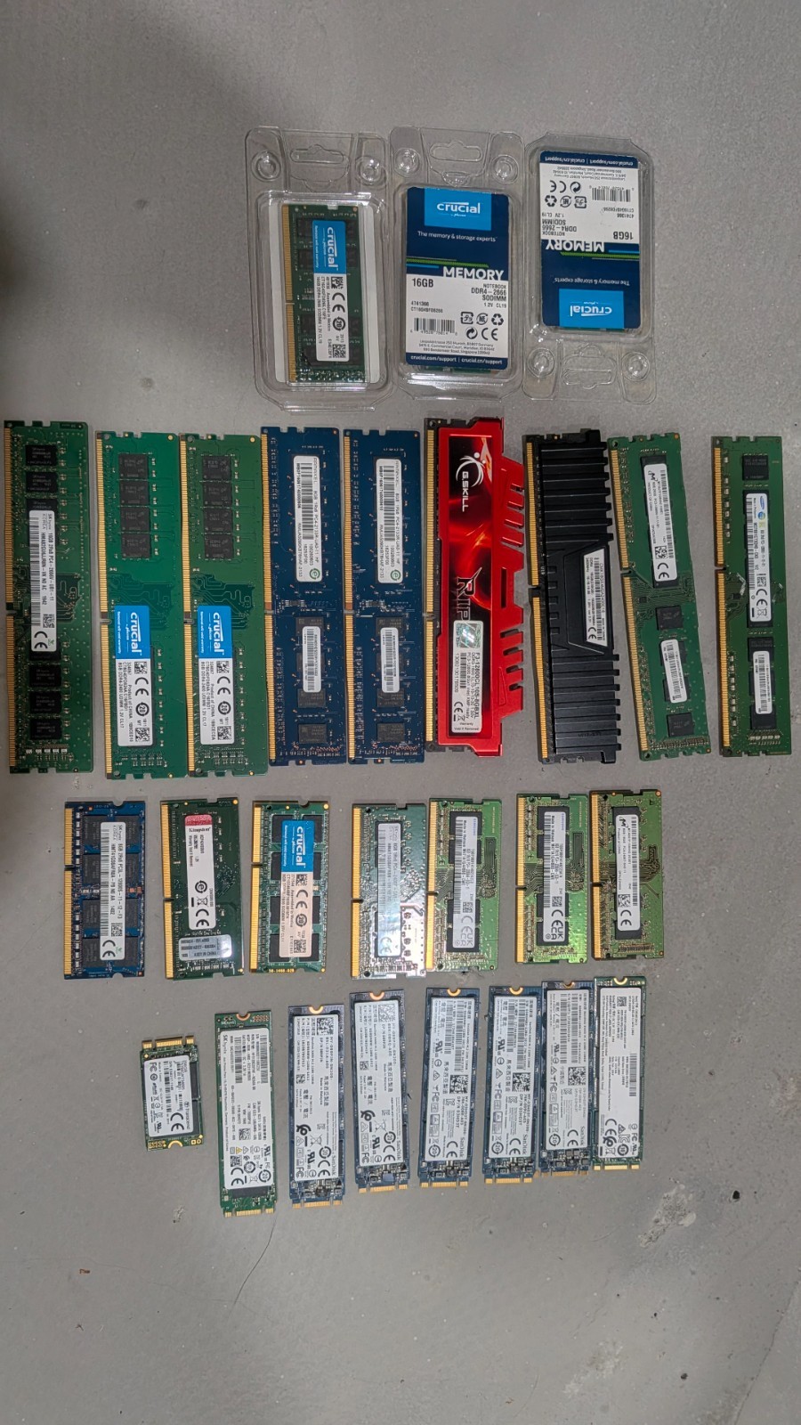 computer parts lot Memory New and used