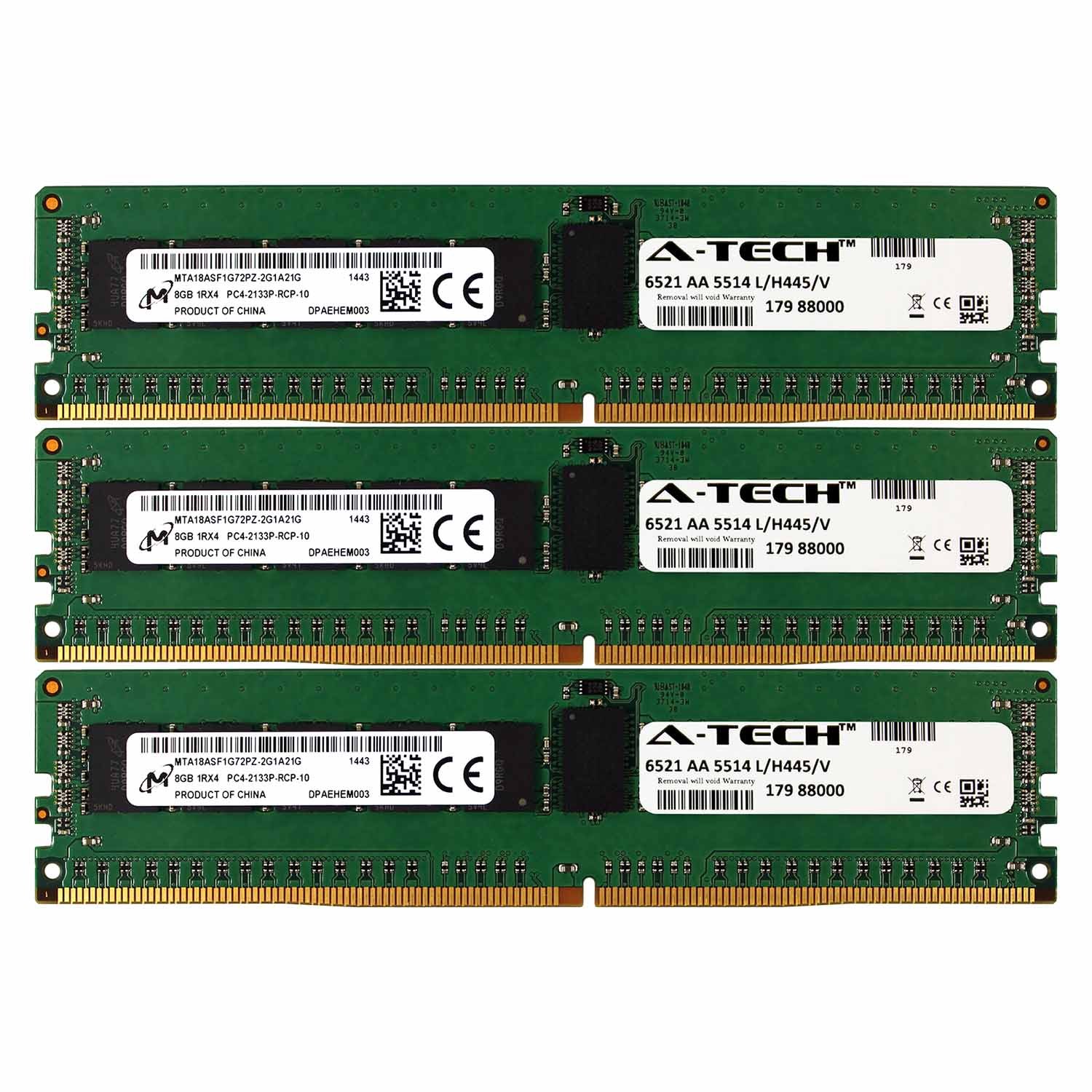 PC4-17000 Micron 24GB Kit 3x 8GB Dell PowerEdge R730xd R730 R630 T630 Memory RAM