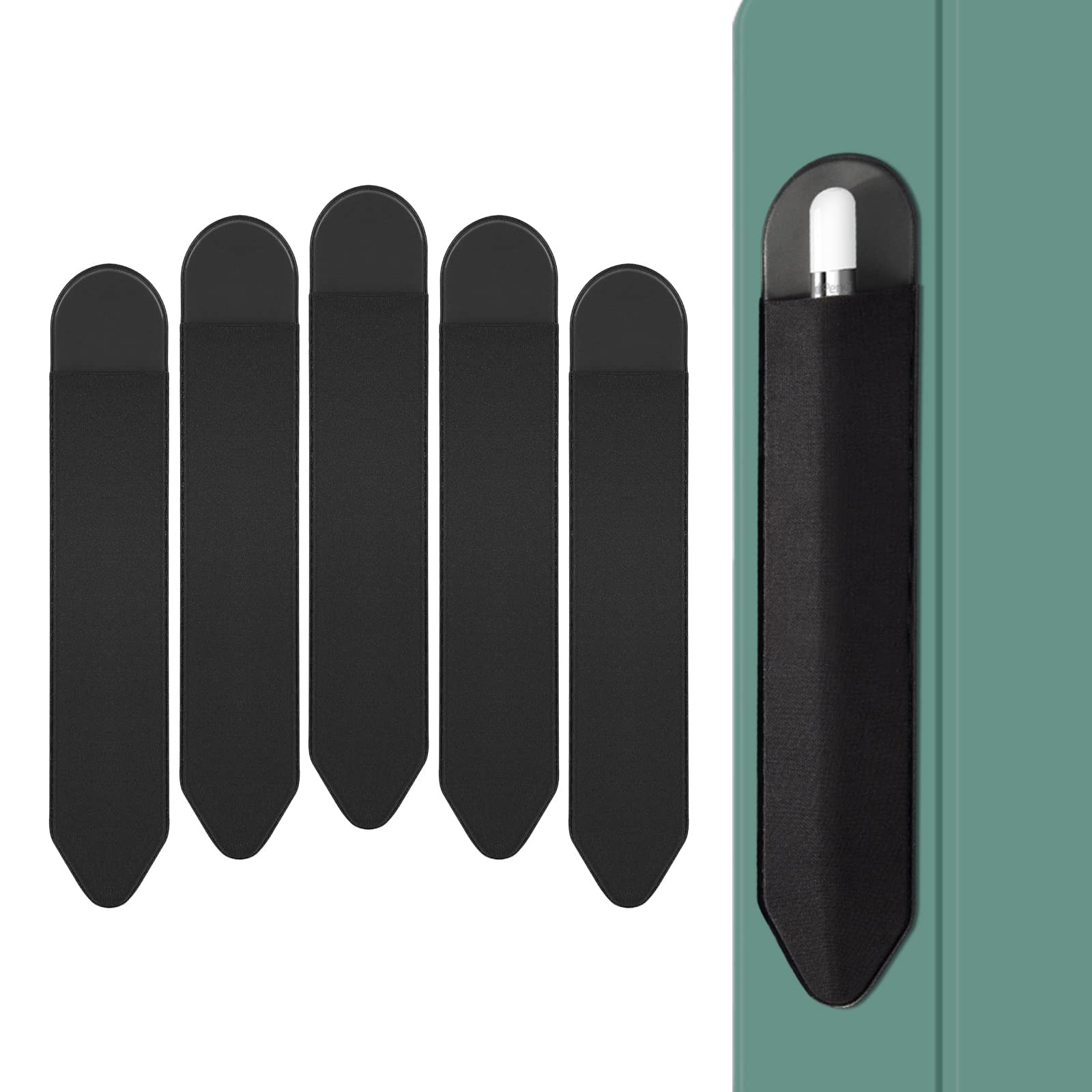 Apple Pencil Holder, 5 Pack Durable Elastic Apple Pencil (1st and 2nd Gen) Ca...