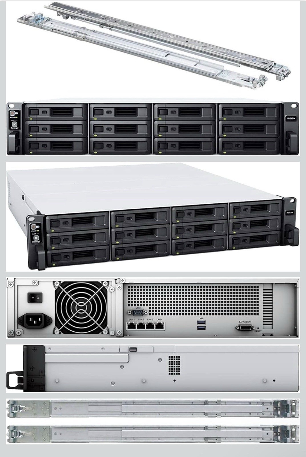 Synology RackStation RS2421+ 12-Bay Rackmount NAS Diskless 4GB RAM